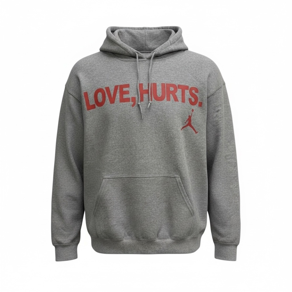 Love Hurts Gray Hoodie | L